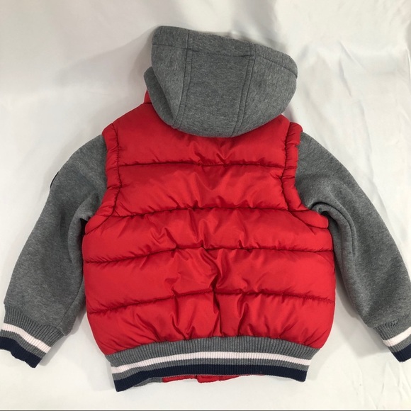 U.S. Polo Assn. Puffer Coat w/ Varsity Sleeves - Picture 2 of 8